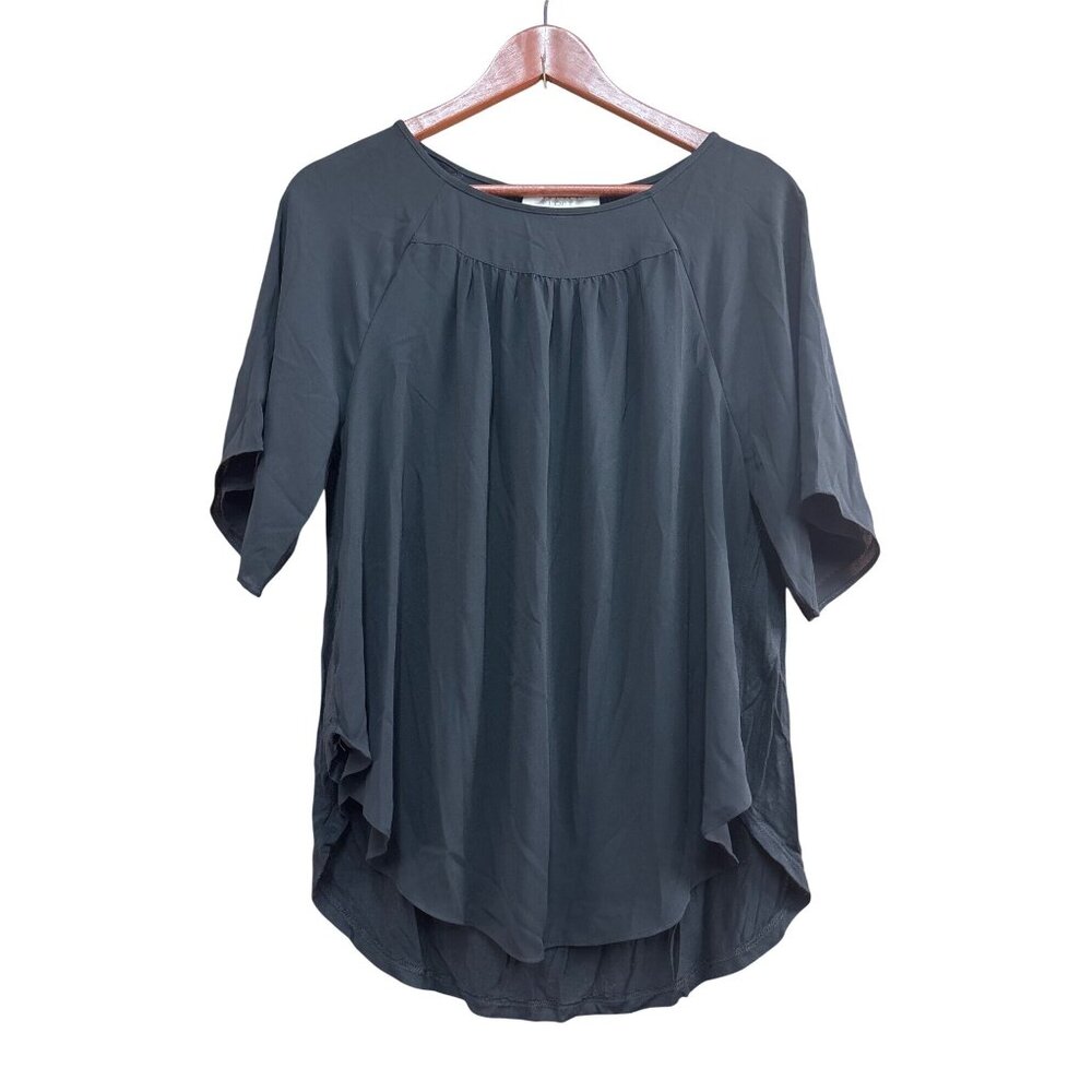 Loft Womens Black Short Sleeve Top M